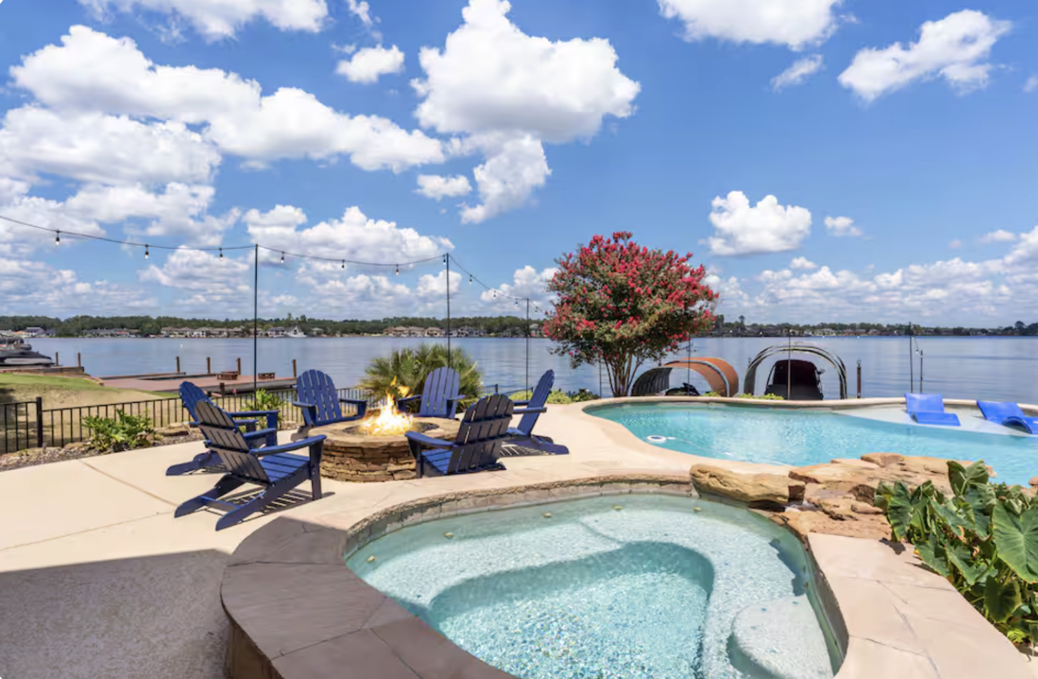 Lake view from back patio